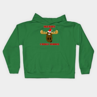 Merry Chris Moose Kids Hoodie